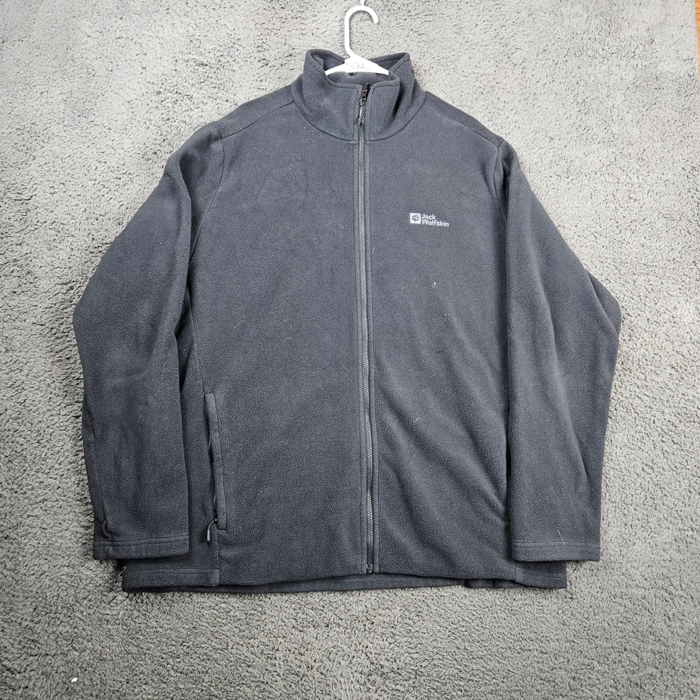 Jack Wolfskin Mens 4XL Full Zip‎ Fleece Jacket Dark Gray EcoEngineering